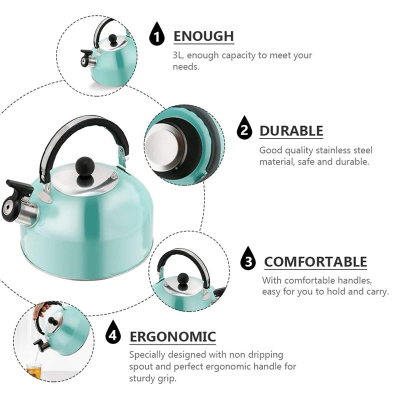 3L Stainless Steel Whistling Kettle